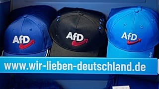 Εμπορεύματα του AfD στο ιδρυτικό συνέδριο της νέας οργάνωσης νεολαίας "Generation Deutschland"