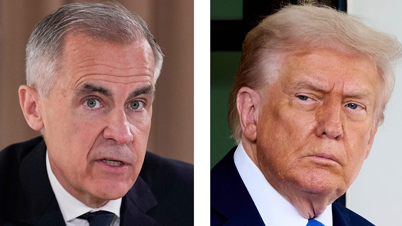 Mark Carney kanadai komrányfő és Donald Trump amerikai elnök
