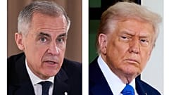 مارك كارني في كندا بتاريخ 16 يونيو 2025، ودونالد ترامب في واشنطن بتاريخ 7 أكتوبر 2025.