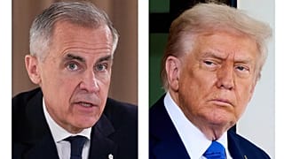 مارك كارني في كندا بتاريخ 16 يونيو 2025، ودونالد ترامب في واشنطن بتاريخ 7 أكتوبر 2025.