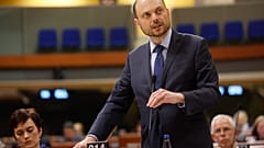 ARQUIVO: Vladimir Kara-Murza antes da cerimónia de entrega do Prémio Vaclav Havel para os Direitos Humanos na Assembleia Parlamentar do Conselho da Europa, Estrasburgo, 30 de setembro de 2024.