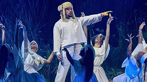 Bad Bunny performs during his first show of his 30-date concert residency at the Coliseo de Puerto Rico José Miguel Agrelot on July 11, 2025.