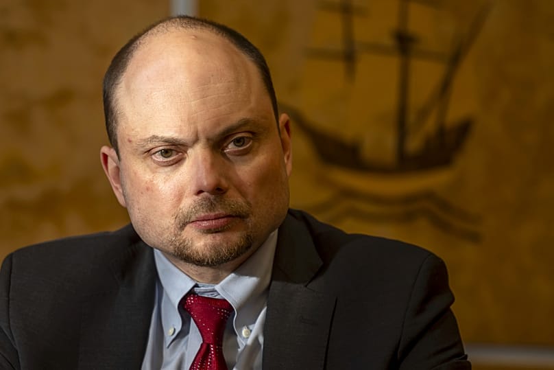 Vladimir Kara-Mourza assiste à une présentation du Sommet de Genève pour les droits de l'Homme, au siège européen des Nations Unies à Genève, en Suisse, lundi 17 février 2025