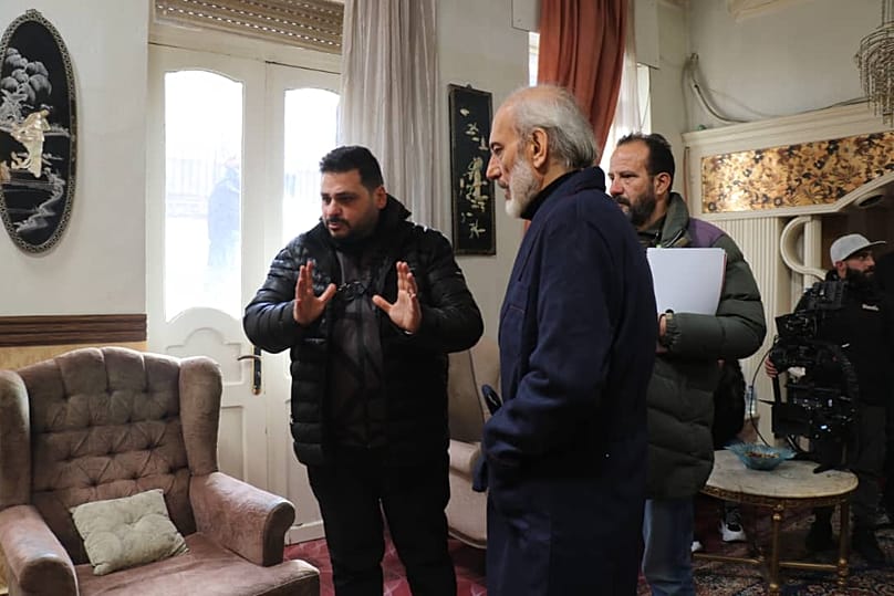 المخرج صفوان نعمو والممثل غسان مسعود مسلسل "القيصر"