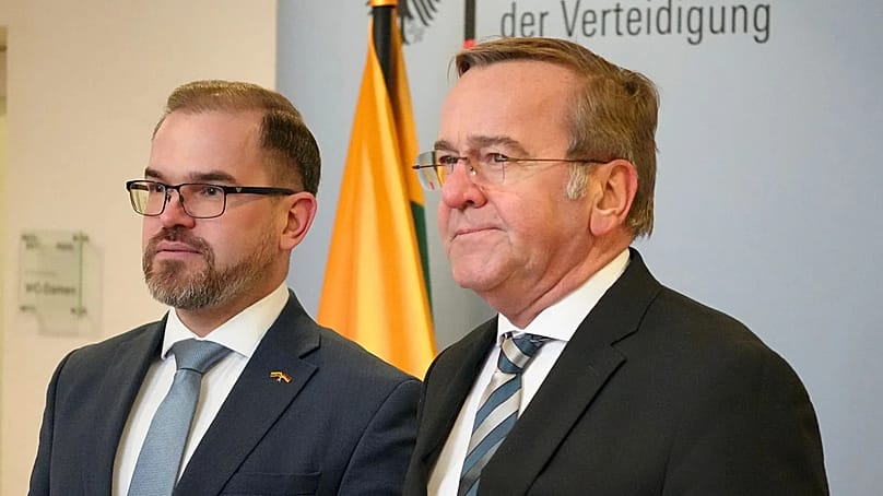 Министр обороны Литвы Робертас Каунас с Борисом Писториусом, 26.01.2026 г.