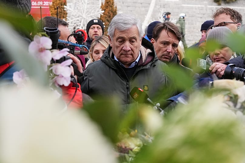 Italy's Foreign Minister Antonio Tajani in Crans-Montana, 2 January, 2026
