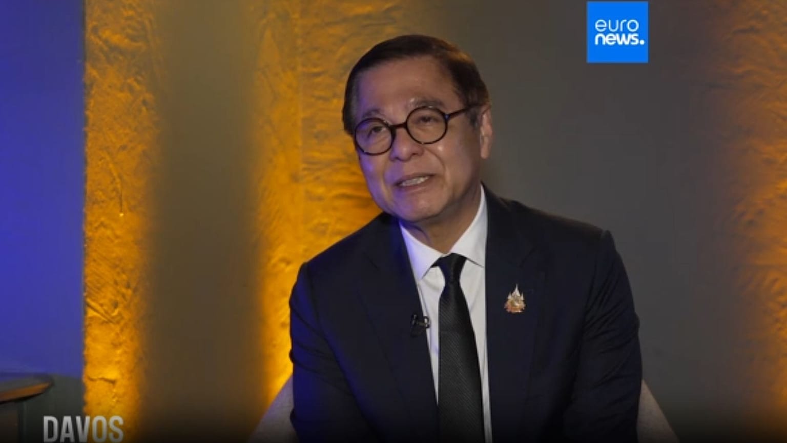 Thailand's Minister of Foreign Affairs, Sihasak Phuangketkeow at Davos