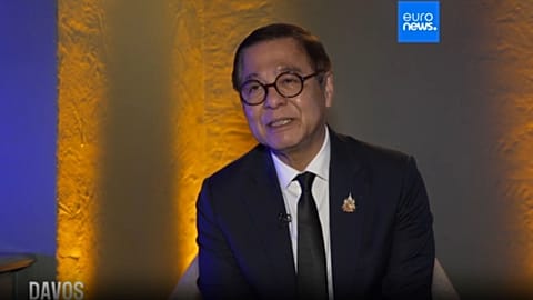 Thailand's Minister of Foreign Affairs, Sihasak Phuangketkeow at Davos