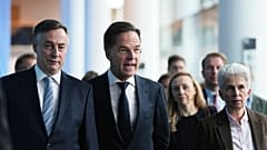 NATO-Generalsekretär Mark Rutte, zweiter von links, sprach vor dem Sicherheits- und Verteidigungsausschuss des Europäischen Parlaments in Brüssel