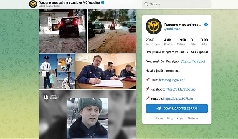 Az ukrán titkosszolgálat a Telegram oldalán mutatta be az orosz pilótát