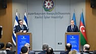 The Minister of Foreign Affairs of Israel Gideon Sa'ar and the Minister of Foreign Affairs of Azerbaijan Jeyhun Bayramov