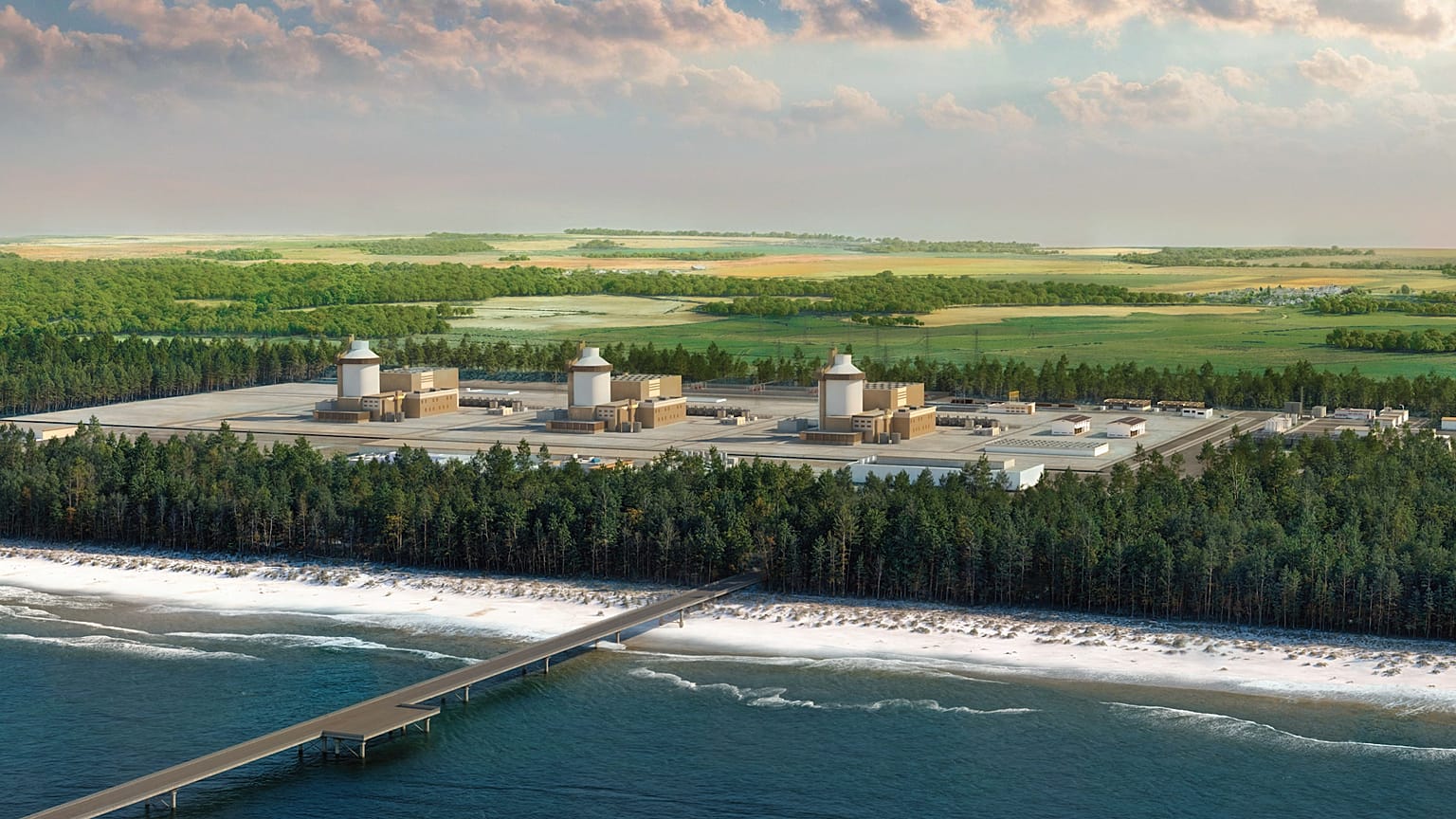 wizualizacja pierwszej elektrowni jądrowej w Polsce