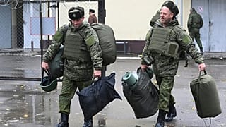 Reclutas en una oficina de reclutamiento militar en Rostov del Don, Rusia, 31 de octubre de 2022.