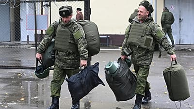 Reclutas en una oficina de reclutamiento militar en Rostov del Don, Rusia, 31 de octubre de 2022.