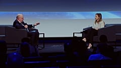 Kommissar Kubilius spricht auf einem Panel bei der 18. Europäischen Raumfahrtkonferenz.