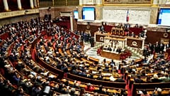 Paris'teki Ulusal Meclis'in genel görünümü, 11 Aralık, 2023