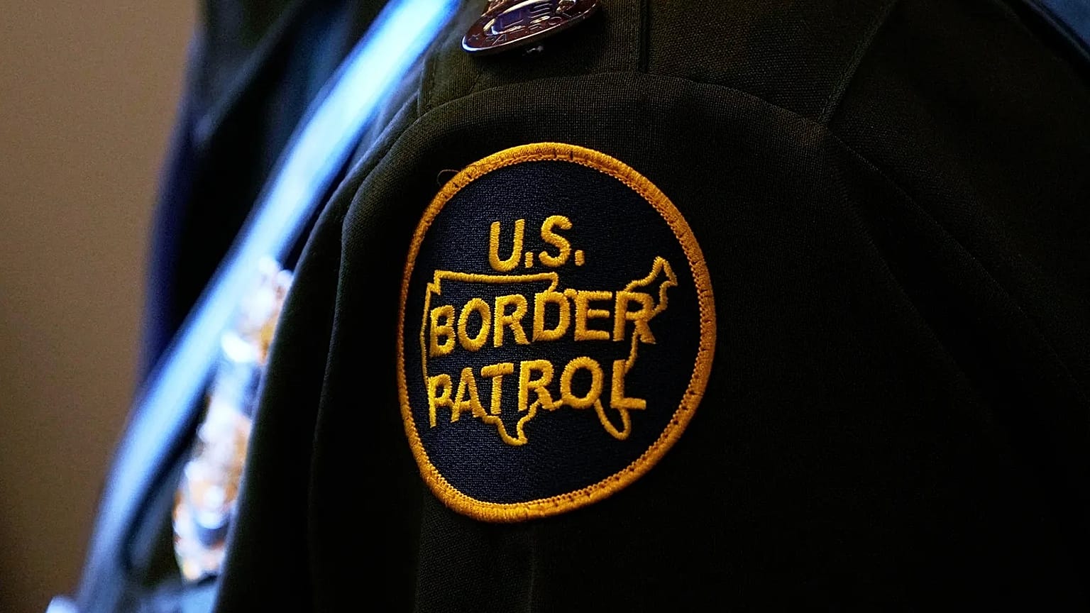  A US Border Patrol patch is seen in Rosemont, 3 November, 2025
