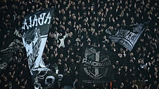 Selanik'te oynanan bir UEFA Avrupa Ligi maçında PAOK taraftarı, 22 Ocak 2026