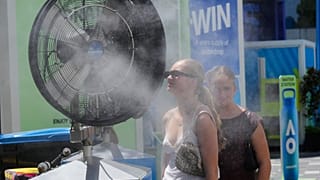 Ventilador humidificador en el Open de Australia