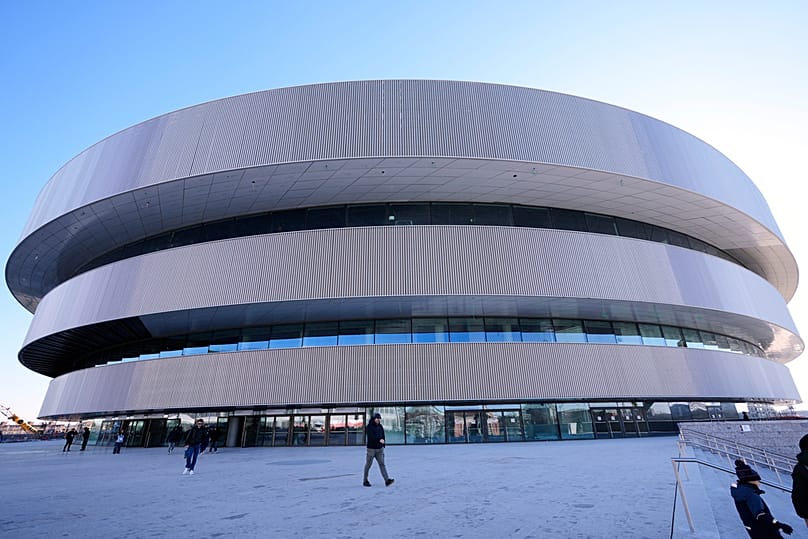 Santa Giulia Ice Hockey Arena, a Milano, dove si svolgerà la disciplina dell'hockey su ghiaccio delle Olimpiadi invernali Milano Cortina 2026, a Milano