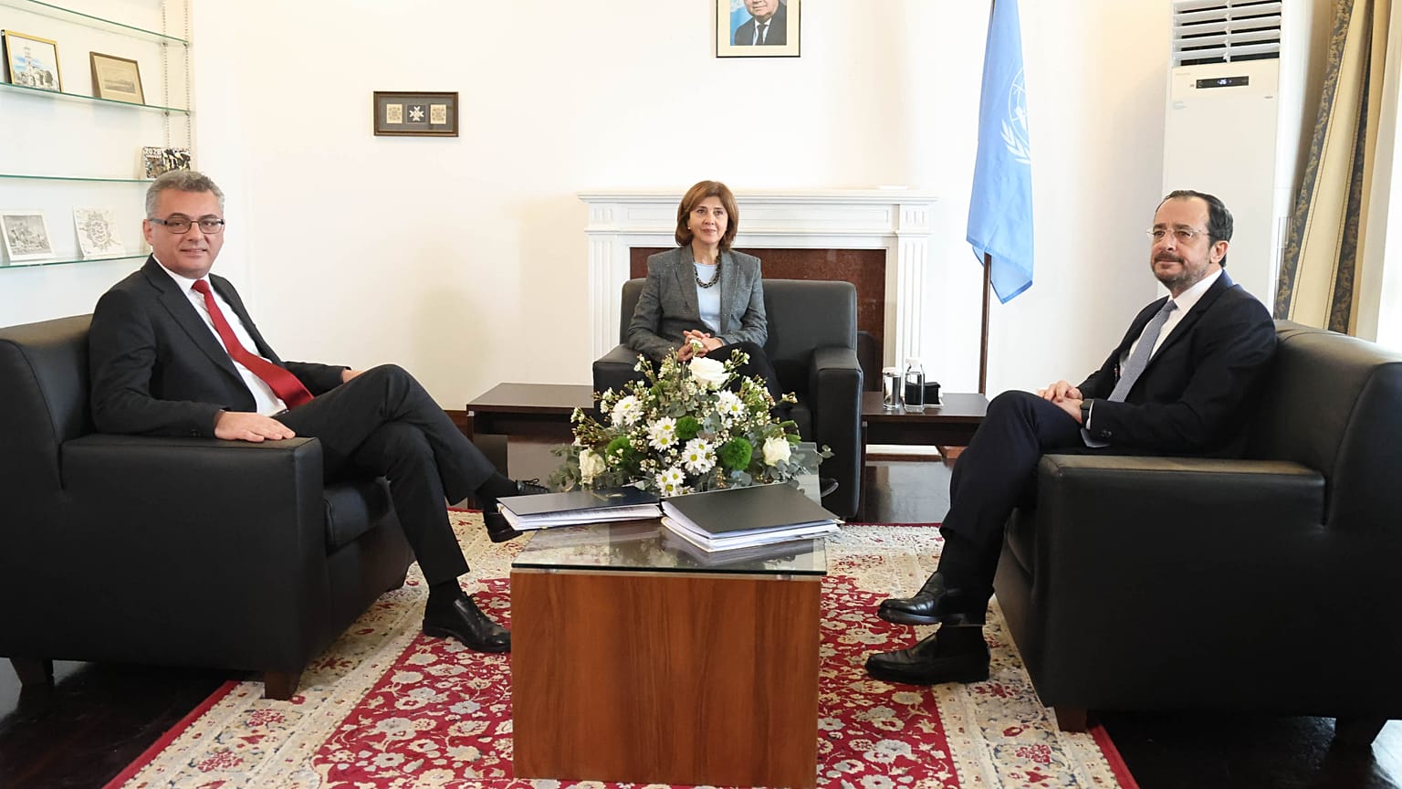 Τριμερής συνάντηση του Νίκου Χριστοδουλίδη με Έρχιουρμαν και Ολγκίν