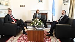 Τριμερής συνάντηση του Νίκου Χριστοδουλίδη με Έρχιουρμαν και Ολγκίν
