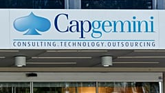 Das Logo des französischen IT-Dienstleistungsunternehmens Capgemini SA wird am Mittwoch, den 4. Mai 2016, in Saint-Cloud in der Nähe von Paris fotografiert.