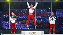 Архив. Российские лыжники на церемонии закрытия зимних Олимпийских игр 2014 года в Сочи.