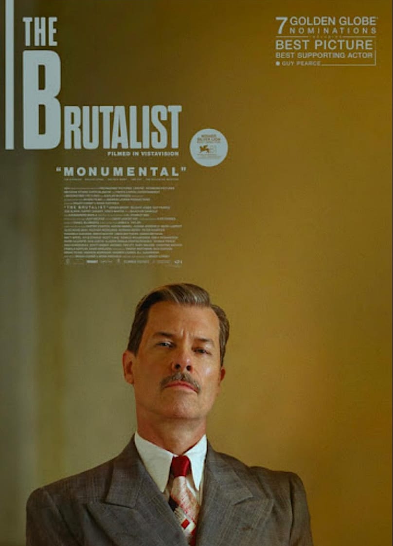 A poster for Brad Corbet's Oscar-winning film 'The Brutalist'