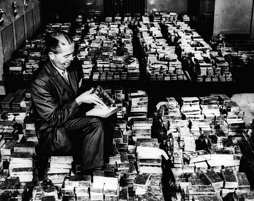 Januar 1965 in der Federal Reserve Bank in New York. 