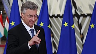 Croatia's Prime Minister Andrej Plenković arrives for the EU summit in Brussels, 22 January, 2026