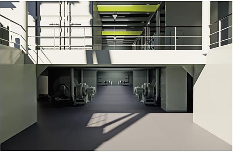 Wizualizacja wnętrza wielofunkcyjnej platformy morskiej dla portugalskiej marynarki wojennej