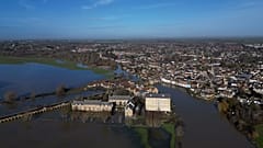 Am Mittwoch, dem 28. Januar, trat der Fluss Great Ouse über die Ufer. Rund um St Ives in Cambridgeshire, England, kam es zu Überschwemmungen.