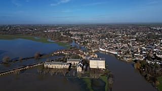 Flooding around St Ives in Cambridgeshire, England, after the River Great Ouse burst its banks, Wednesday Jan. 28,
