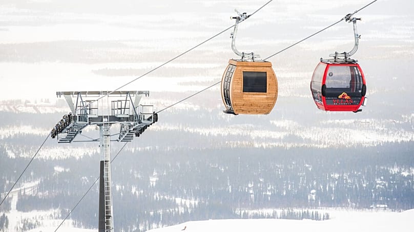 Enjoy a sauna gondola experience in Finland.