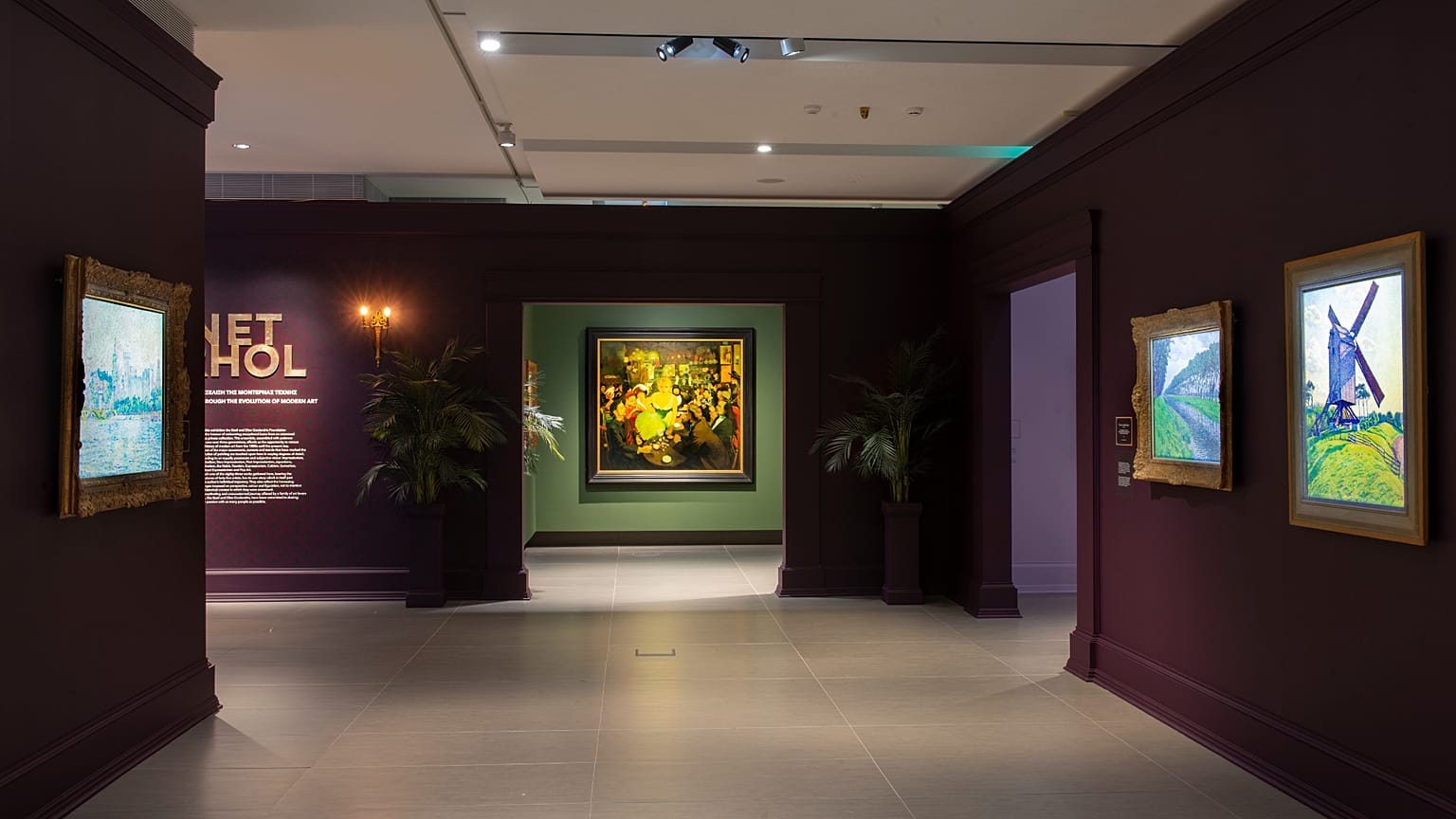 Άποψη της έκθεσης «Από τον Monet στον Warhol»