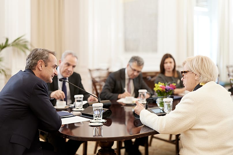 Κυριάκος Μητσοτάκης και Κατρίν Βοτράν