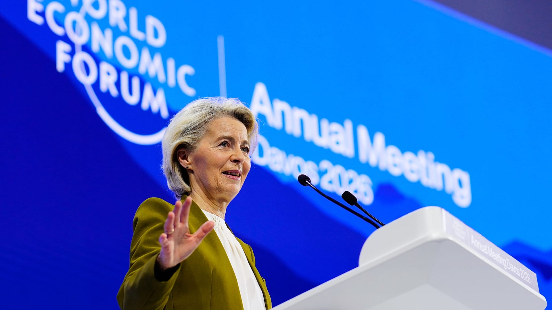 AB Komisyonu Başkanı Ursula von der Leyen, Davos'ta