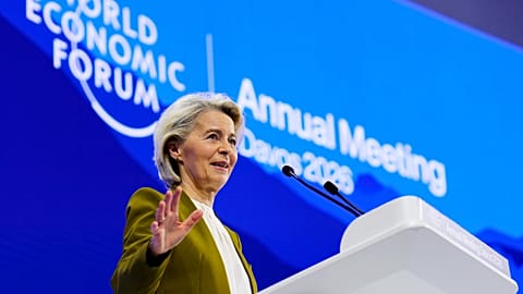 European Commission President Ursula von der Leyen, in Davos