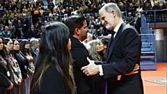 Imagen de los Reyes de España asistiendo a la misa funeral de la tragedia de Adamuz
