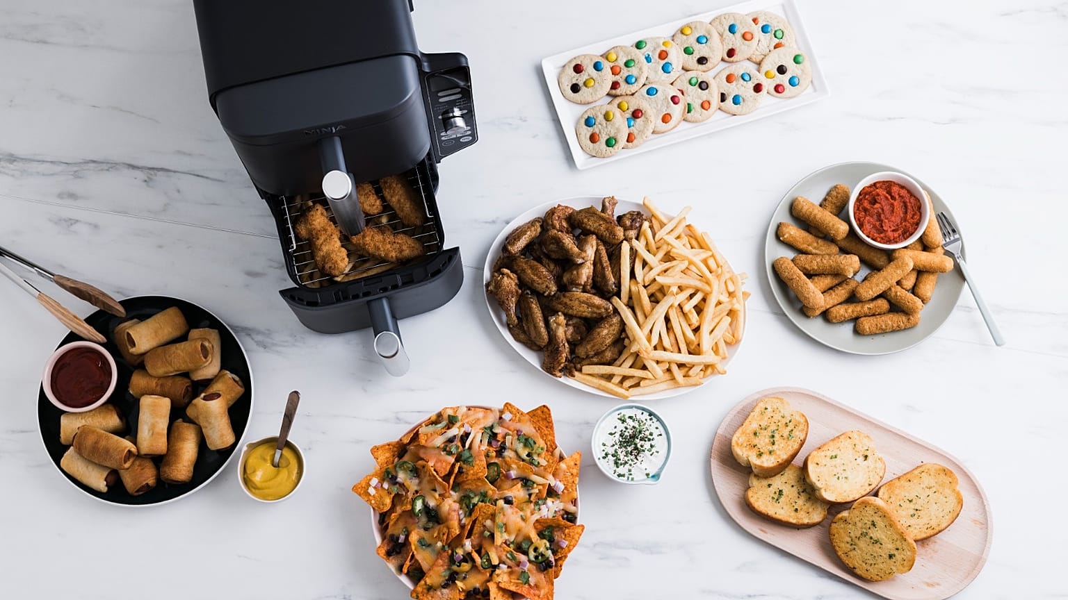  مقلاة هوائية عمودية ثنائية السلة