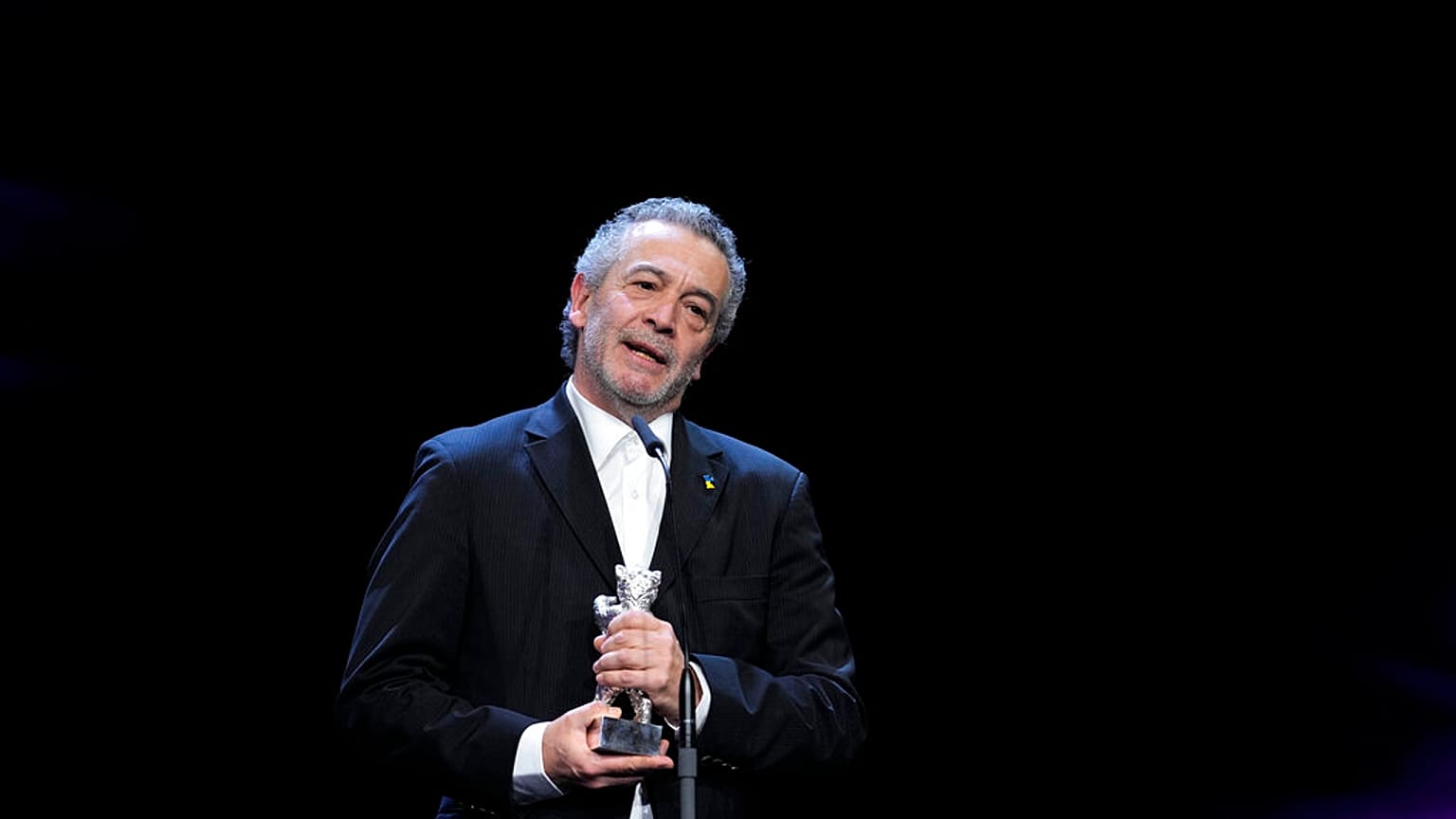João Canijo recebe o Grande Prémio do Júri Ursa de Prata após a cerimónia de entrega dos prémios do Festival Internacional de Cinema, Berlinale, em Berlim, Alemanha, 2023