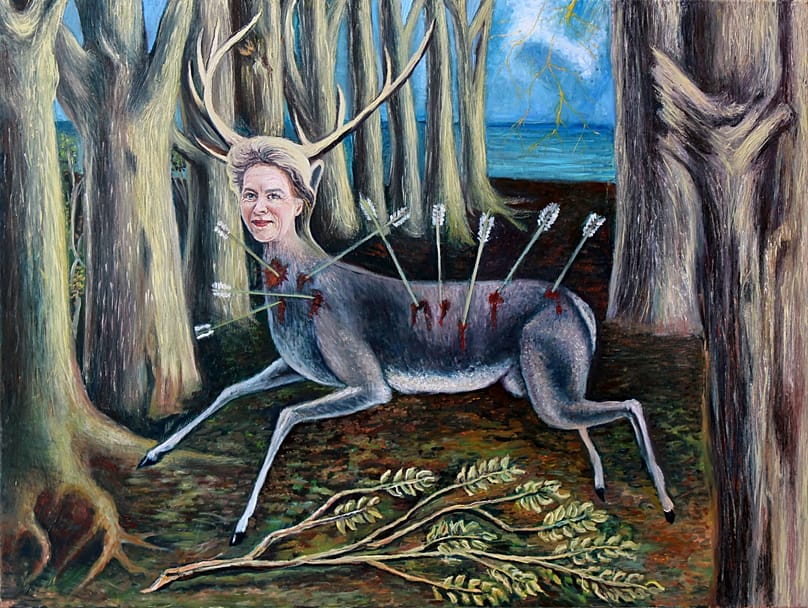 Ursula von der Leyen mint magyar mitológiai csodaszarvas