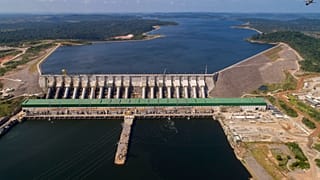  The Belo Monte hydroelectric dam stands in the Xingu River in Altamira, Para state, Brazil, Sept. 6, 2019.