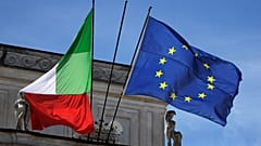 Bandiera italiana ed europea