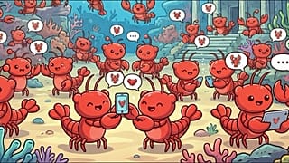 MoltBook simgesi küçük ıstakozlar