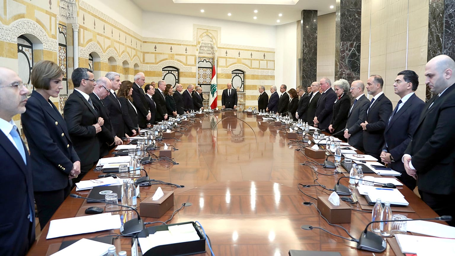 صورة أرشيفية لاجتماع الحكومة اللبنانية برئاسة رئيس الجمهورية جوزاف عون، قصر بعبدا يوم الثلاثاء 11 فبراير/شباط 2025
