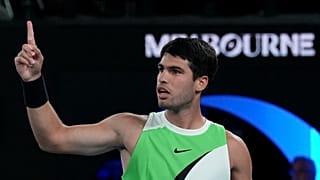 Alcaraz en la final del Abierto de tenis de Australia, 1 de febrero de 2026