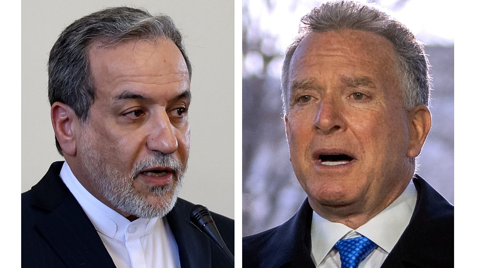 عباس عراقچی، وزیر امور خارجه ایران و استیو ویتکوف، فرستاده کاخ سفید