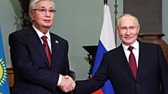 Лидеры РФ и Казахстана на неформальном саммите лидеров СНГ.  22 декабря 2025